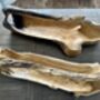 Huge Heavy 70–80cm Teak Wood Trug Bowl 6kg Fruit And Flower Holder, thumbnail 11 of 12