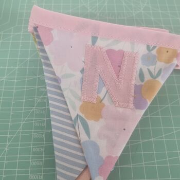 Personalised Bunting Custom Fabric Large Flags, 5 of 12