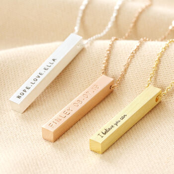 Personalised Bar Necklace, 4 of 12