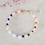 Personalised Freshwater Pearl Rainbow Bead Bracelet, thumbnail 1 of 8
