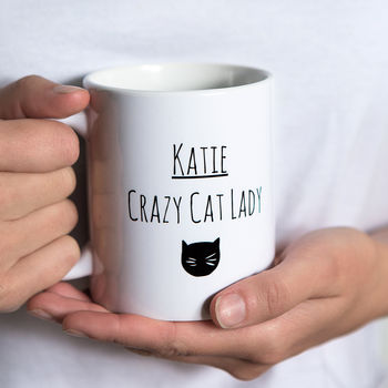 Personalised Cat Lady Mug, 3 of 4