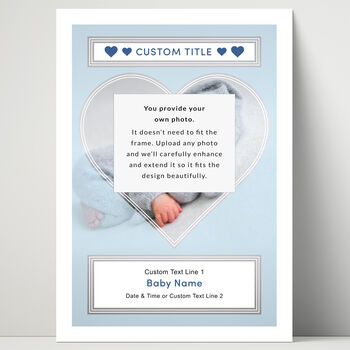 It’s A Boy Baby Photo Print Personalised New Baby Gift, 2 of 5