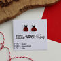 Ladybird Stud Acrylic Earrings, thumbnail 7 of 7