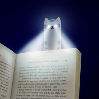 Cat Reading Light And Bookmark, 4 of 4
