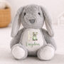 Personalised Initial Bunny Plush Baby Gift, thumbnail 1 of 3