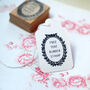 My Own Text Personalised Rubber Stamp Vintage Frame, thumbnail 1 of 3