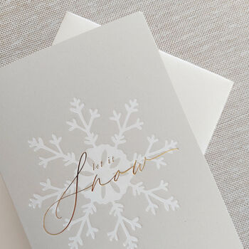 'Let It Snow' White And Gold Foil, 3 of 4