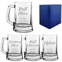 Engraved Best Man Wedding Glass Tankard, thumbnail 2 of 2