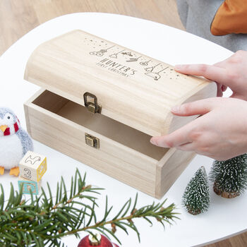 Personalised Baby's First Christmas Eve Chest, 2 of 12
