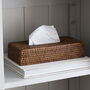 Marbury Brown Rattan Shallow Rectangle Tissue Box Cover, thumbnail 1 of 3