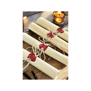 Handwritten Vintage Scroll With Twine And Red Wax Seal, 2 of 8