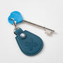 Recycled Bottles Keyring With Disabled Toilet Radar Key In Peacock, thumbnail 1 of 4