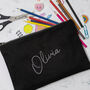 Extra Large Embroidered Pencil Case, thumbnail 3 of 4