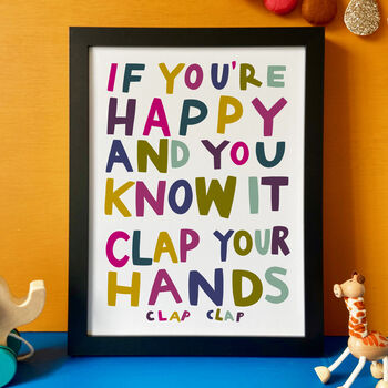 Nursery Rhyme Print 'Clap Your Hands', 2 of 3