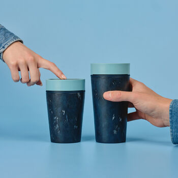 Circular And Co Coffee Cup Made From Fabric 8oz Stonewash Blue, 4 of 8