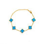 Clover Bracelet Gold/Blue, thumbnail 1 of 3