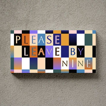 Please Leave By Nine Print Personalised Gift, 8 of 9