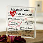 Personalised Reasons I Love You Mummy Block, thumbnail 1 of 2
