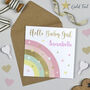 Over The Rainbow Baby Girl Card Pink, thumbnail 2 of 2
