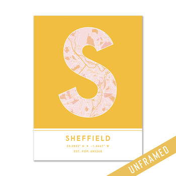 Sheffield City Map Wall Art Print, 8 of 9