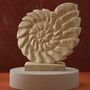 Travertine Pedestal Bowl – Handmade Stone Vessel, thumbnail 1 of 2