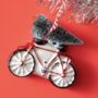 Bicycle With Christmas Tree Shaped Bauble, thumbnail 2 of 3