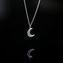 21st Birthday Gift, Sterling Silver Moon Necklace, thumbnail 4 of 7