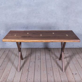 Menai Walnut Live Edge Dining Table With Spider Legs, 2 of 5