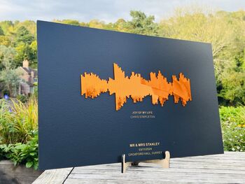 Personalised Music Soundwave Wedding Guest Book Alternative, 5 of 6