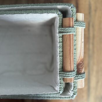 Set Of Two Macrame Skincare Makeup Organiser Storage, 7 of 11