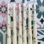 Ivory Hand Painted Pair Of Sweet Pea Taper Candles, thumbnail 1 of 4