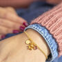 Personalised Gold Plated Star Birthstone Charm Bracelet, thumbnail 3 of 9