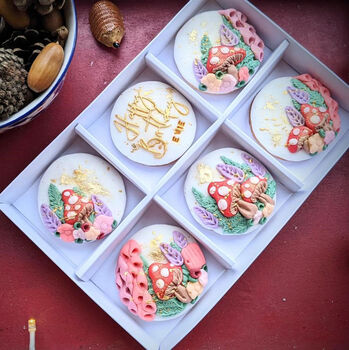 Personalised Fairy Toadstools Autumn Letterbox Biscuits, 6 of 9
