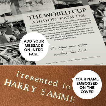 Football World Cup Personalised Gift Newspaper Book, 8 of 12