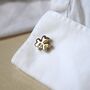 Four Leaf Clover Cufflinks 316 L Stainless Steel Good Luck Design Gift, thumbnail 4 of 5
