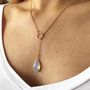 Sterling Silver Hex Gem Necklace, thumbnail 1 of 9