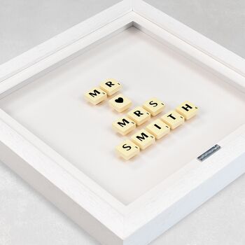 Personalised Mr And Mrs Wedding Gift Frame With Surname, 4 of 6