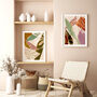 Earth Tone Abstract Leaf Print Set Of Three, thumbnail 5 of 12
