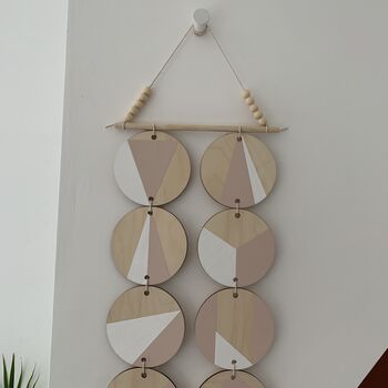Pink And White Geometric Wall Hanging Art, 3 of 6