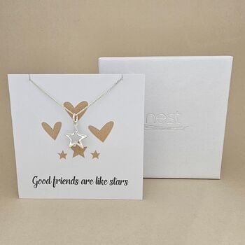 Boxed 'Good Friends' Star Necklace Card, 2 of 3