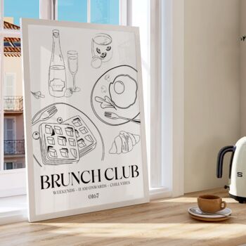 Brunch Club Print Kitchen Wall Art, 6 of 8