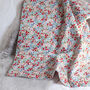 Floral Liberty Fabric Hand Embroidered Baby Blanket, thumbnail 3 of 11
