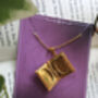 Dragon Book Locket Pendant Necklace Gold And Silver, thumbnail 5 of 6