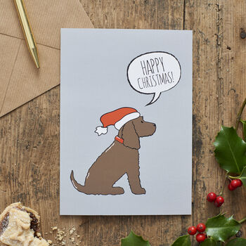 Chocolate Cocker Spaniel Organic Cotton Tea Towel, 10 of 12