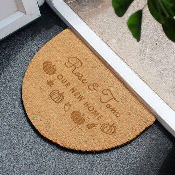 Personalised Pumpkin Half Moon Doormat, 3 of 4