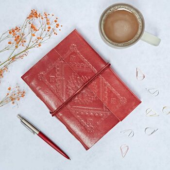 Handmade Embossed Leather Journals, 5 of 12