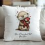 Personalised Whimsical Valentine Anniversary Love Animals Cushion, thumbnail 11 of 11
