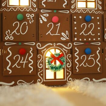 Personalised Fill Your Own Colour Pop Gingerbread House LED Advent Calendar, 8 of 11