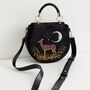 Fable Deer And Moon Embroidered Saddle Bag, thumbnail 2 of 7