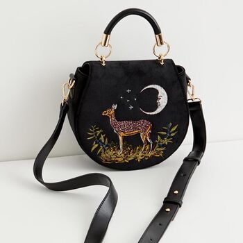 Fable Deer And Moon Embroidered Saddle Bag, 2 of 7